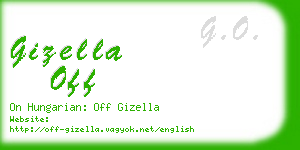 gizella off business card